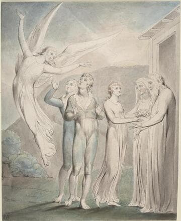 Illustration 8 to Milton's "Comus": The Lady Restored to Her Parents