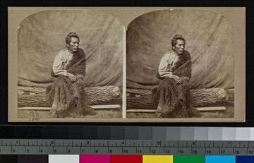 Winnebago Indian wearing a buffalo robe