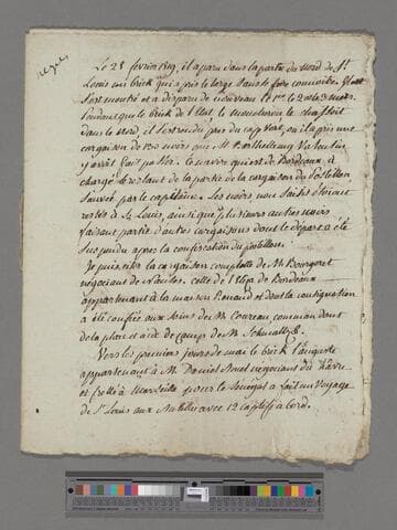 [Morénas, Joseph Elzéar]. Some intelligence about the slave-trade at Senegal