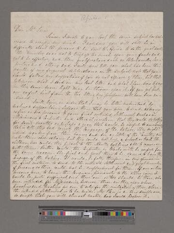 [Clarkson, Thomas]. Letter to J. M. Trew