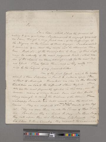 Clarkson, Thomas. Letter to [Honoré Gabriel Riquetti, Comte de Mirabeau]