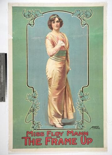 Miss Floy Mann in the frame up