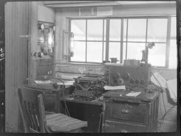 Full view of desk in Radio Communications office at Big Creek