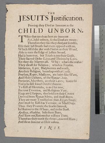 The Jesuits justification, proving they died as innocent as the child unborn