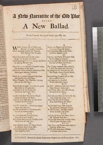 A new narrative of the old plot, : being a new ballad. : To the tune of, Some say the papists had a plot, &c