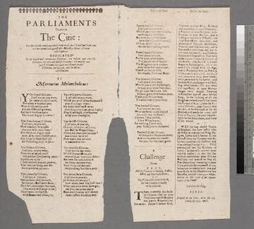 The Parliaments thanks to the Citie or their kinde complyance with them in all their treasons from time to time committed against His Maiesties honor, crowne and dignitie