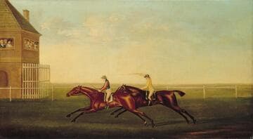 A Match at Newmarket, No. 1: The Prince of Wales's Traveller Beating Lord Grosvenor's Meteor over the Beacon Course at Newmarket