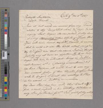 Cambridge, Peter. Letter to Richard Shackleton
