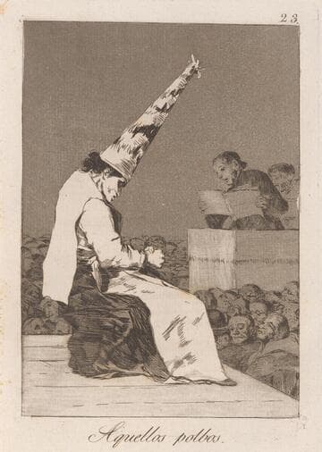 They spruce themselves up (Se repulen), Plate 51 from Los Caprichos