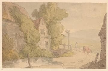 Cottage Near a Bridge