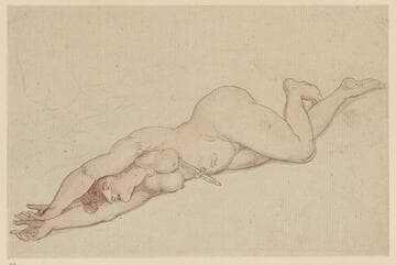 Nude Figure, a Dagger in the Heart