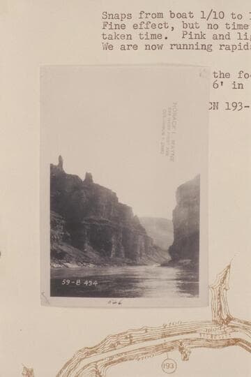 Up Cataract Canyon from boat at Mile 193.3
