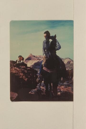 Tom Daly and his dog, Philip.  Trail from Rainbow Bridge to Surprise Valley