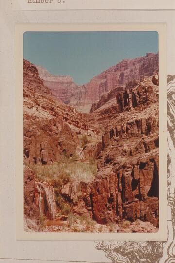 The Canyon of Stone Creek with the lowest falls at lower left