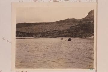 Up river to point where McGregory left the 1927 Eddy party below Paria Riffle