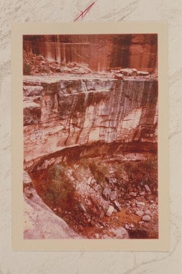 Dropoff in Nasja Creek above its junction with Bald Rock Creek after a storm when a small flow of water was flowing