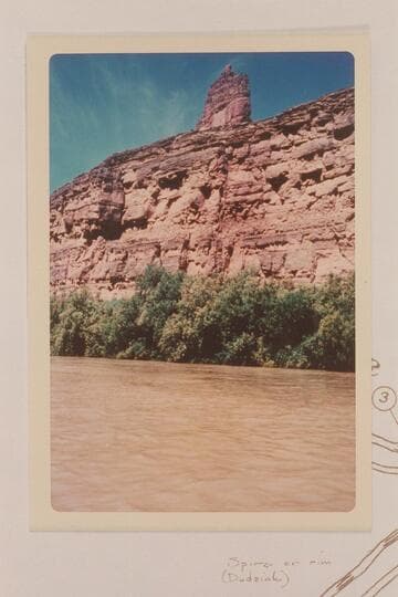 The City Hall. End of a fin at right bank in Stillwater Canyon as seen from about Mile 2.9