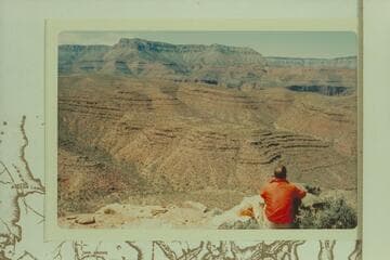 Lunch on narrow plateau (between the words "Recreational" and "Area" on the preliminary map).  The Snyder Mine is below the rim in the center of the picture but cannot be seen