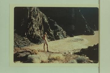 Travertine Rapid from top of travertine block at mouth of Travertine Creek