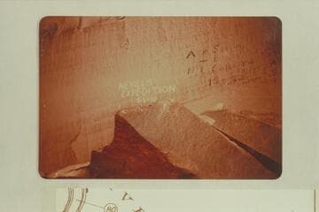 Name painted on wall of canyon 41.5 miles below Green River