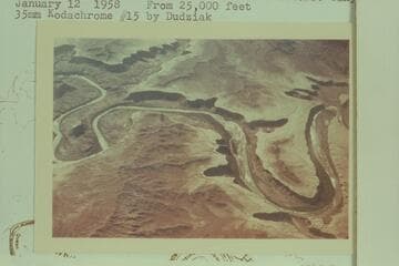 Stillwater Canyon; Anderson Bottom; Bonita Bend; Valentine Bottom; The Turks Head; Deadhorse Canyon. From 25,000 ft