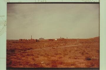 The burned Nevills home and surroundings. Mexican Hat