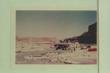 Nevills party preparing for departure from Mexican Hat [names of party of 17 people listed]