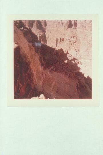 Rock fall in side canyon at Mile 184.1 left bank [reverse of photo:  Cataract Canyon Rockfall]