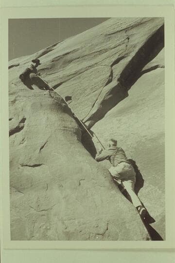 Josh Eisaman goes up the trail between the middle fork and the southwest fork of 73.6. Photo with Josh's camera