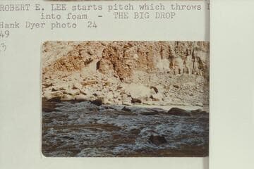 49. "Robert E. Lee" starts pitch which throws Dick out of boat into foam--The Big Drop