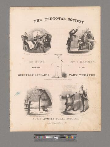 The Tee-to-tal Society / as sung with the greatest applause by Mr. Chapman, at the Park Theatre