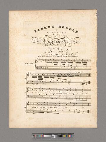 Yankee Doodle a favorite national air for the piano forte