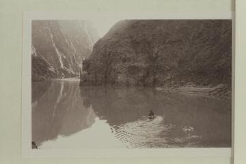 The "Bright Angel" in the stream near the suspension bridge