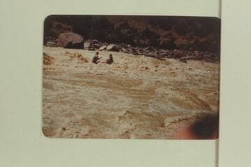 Hells Half Mile.  A. K. Reynolds, boatman; Dr. Hugh Cutler, passenger