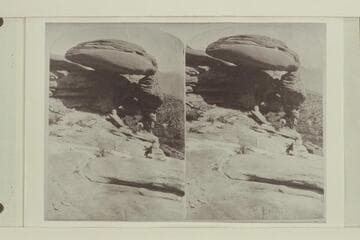 [print from a stereo] No. 225, "Views on the Colorado River," Grand Canon Series:  The Poised Rock