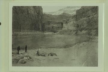 Stanton party camped just below Paradise Canyon. Mile 31.6 in Marble Canyon