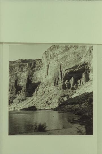 The middle of the three caves known as the ROYAL ARCHES, Marble Canyon.  Mile 41 1/2