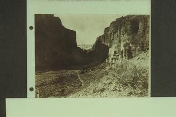 Up Nancoweap Valley with the Kaibab in the distance. Mile 52, Marble Canyon