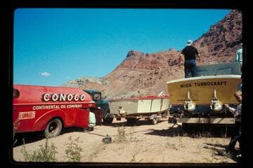 Fueling boats; Lees Ferry