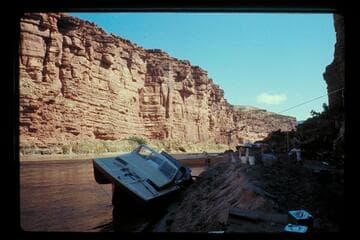Crippled boat, Mile 4