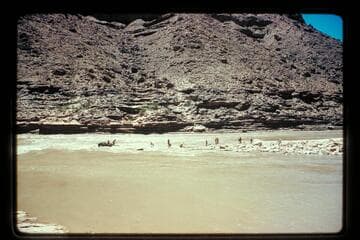 "Kitty" on rocks at Little Colorado River