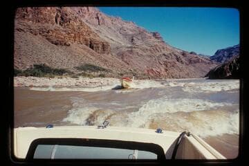 "Wee Red" tops 205 Mile Rapids, approximate gauge 20,000 cfs