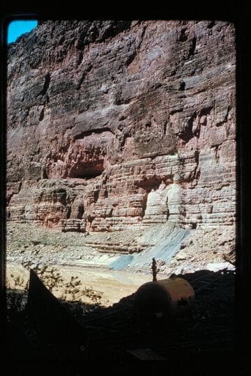 Scaffold and tunnel, right bank at M.C. dam site