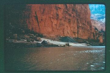 Chopper on dock at dam site