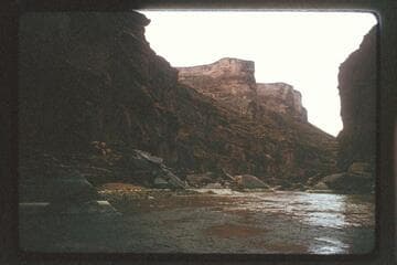 Down at foot of Sheer Wall Rapids