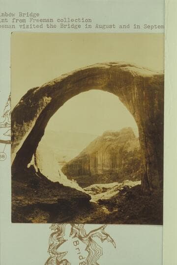 The Rainbow Bridge with Navajo Mountain in distance