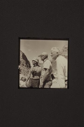 Belknap, Sanderson and Desloge study the details of Mile 24.5 Rapid