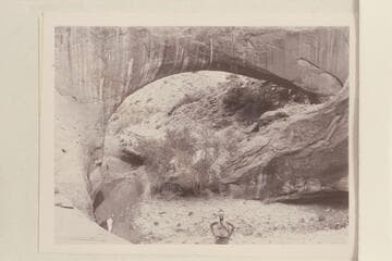 Hudson standing just above Gregory Bridge, Escalante River