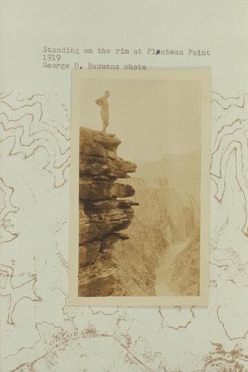Standing on the rim at Plateau Point