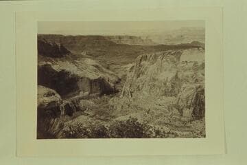 View northwest from flank of Navajo Mountain.  Cliff Canyon in foreground, with Forbidding Canyon beyond.  Colorado Canyon in distance